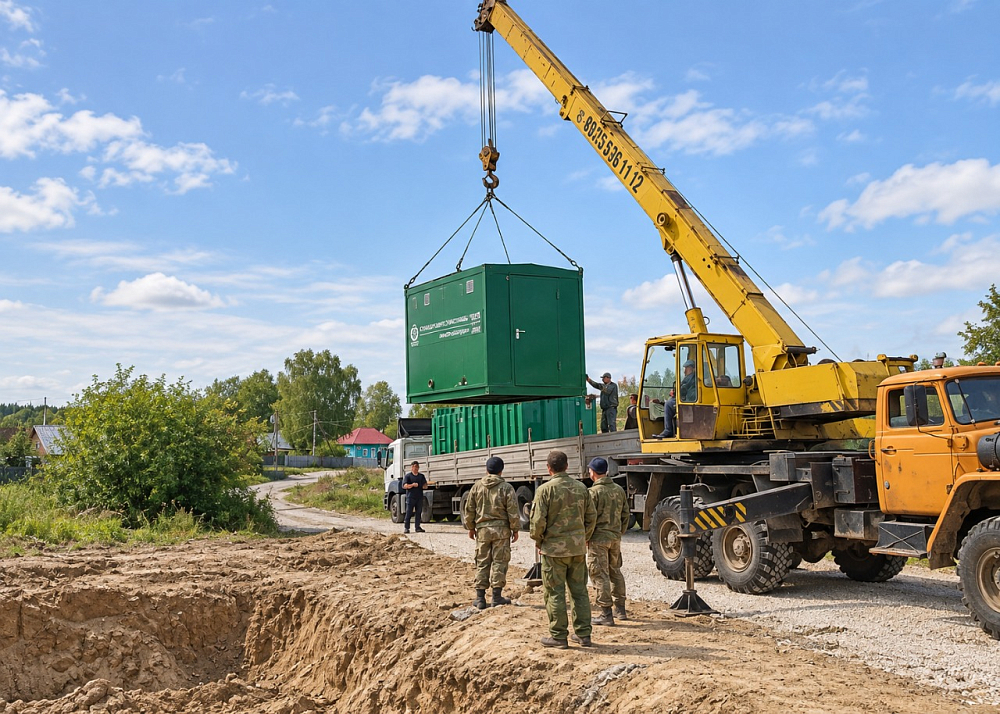 Хозяйственно-бытовой сток - 30м3 в сутки, коммунальные очистные сооружения поселка, п. Новый Киструс, Рязанская обл.